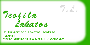 teofila lakatos business card